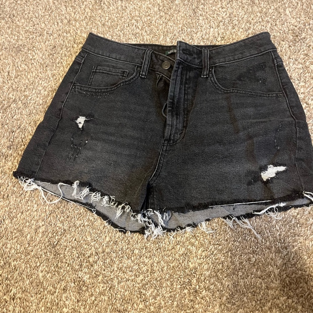 Wild Fable Black Frayed Jean Shorts